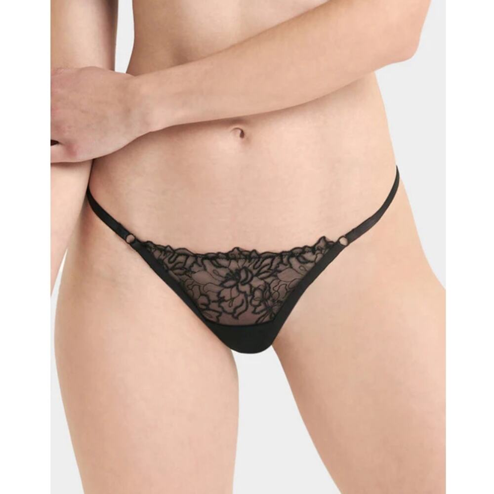 Bluebella Women's Black Lace Floral Alanna Brief Panties Size 2XL